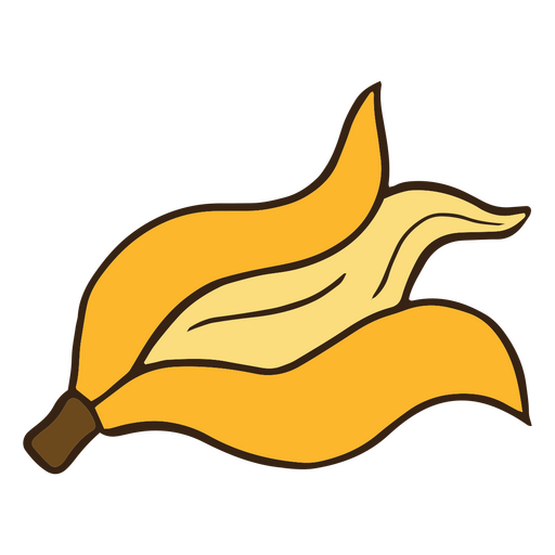 Banana peel thrown away PNG Design