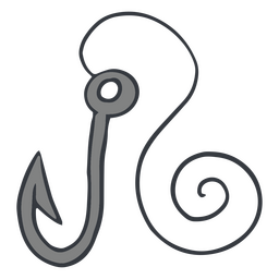 Fischhaken-Müllsymbol PNG-Design