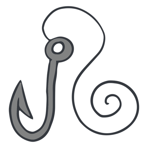 Fischhaken-Müllsymbol PNG-Design