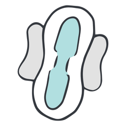 Ícone de lixo da almofada menstrual Desenho PNG