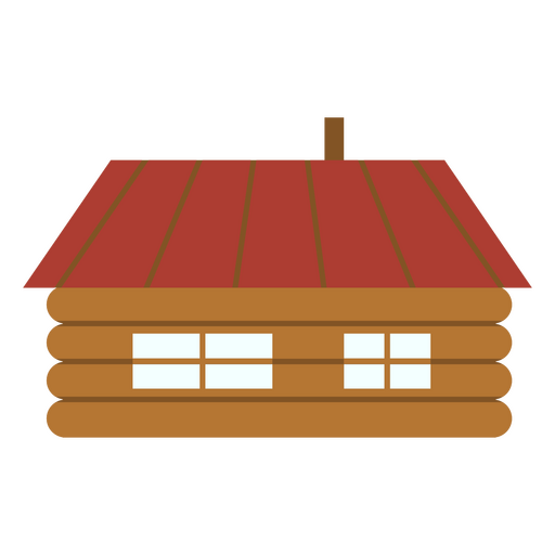 Cabin flat wooden PNG Design