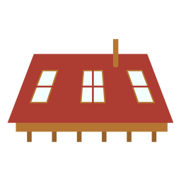 Cabin flat roof PNG Design