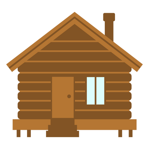 Wooden flat cabin PNG Design