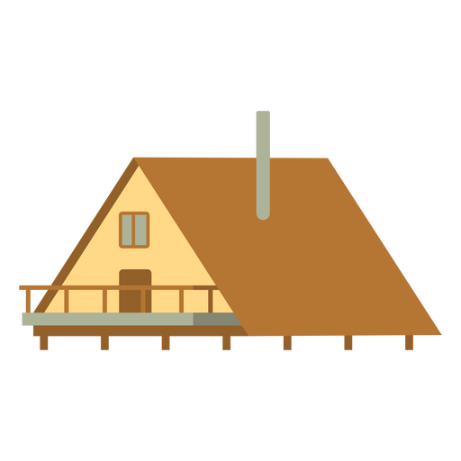Casa plana tipo cabaña