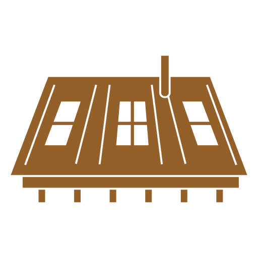 Cabin cut out roof PNG Design