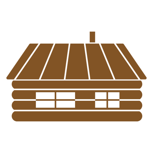 Cabaña de madera recortada