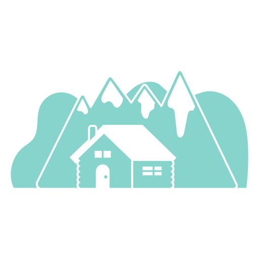 Cabin cut out peaks PNG Design