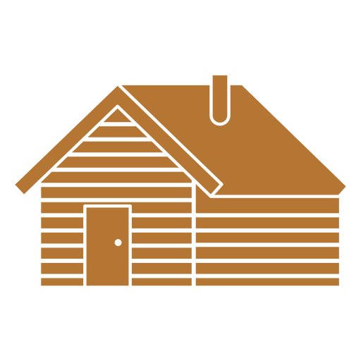 Simple cut out cabin PNG Design