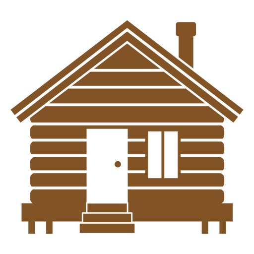 Cabin cut out front PNG Design