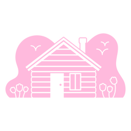 Cabina recortada rosa Diseño PNG
