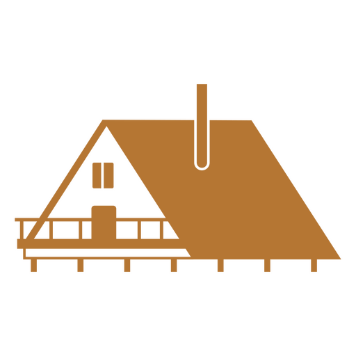 Single cut out cabin PNG Design