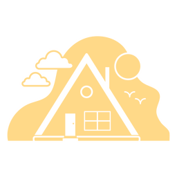 Cabine cortada em amarelo Desenho PNG