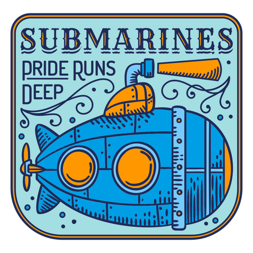 Distintivo de citação de submarino de orgulho Desenho PNG