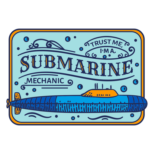 Distintivo de cotação de mecânico submarino Desenho PNG