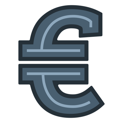 ?cone de moeda do s?mbolo do euro Desenho PNG