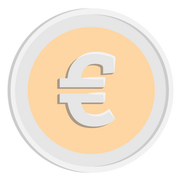 Euro-Münzensymbol Währungssymbol PNG-Design