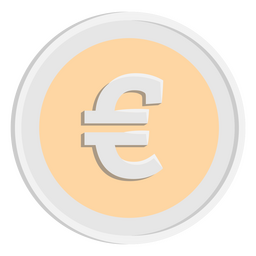 Icono de moneda de símbolo de moneda de euro
