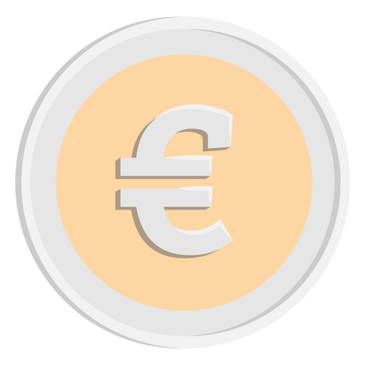 Euro-Münzensymbol Währungssymbol PNG-Design