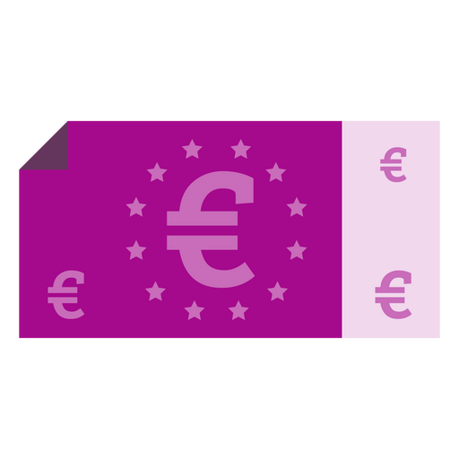 Icono de moneda de símbolo de billete de euro
