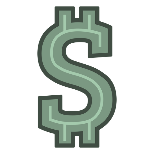 Dollar symbol currency icon PNG Design