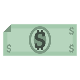 Dollar bill symbol currency icon PNG Design