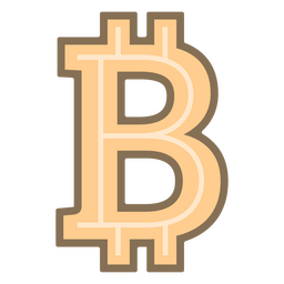 Icono de moneda de símbolo de Bitcoin