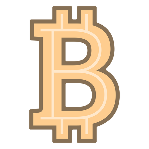 Icono de moneda de s?mbolo de Bitcoin Diseño PNG