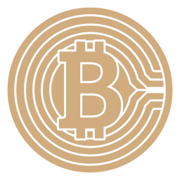 Bitcoin simple coin symbol currency icon PNG Design