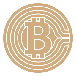 Icono de moneda de símbolo de moneda simple de Bitcoin