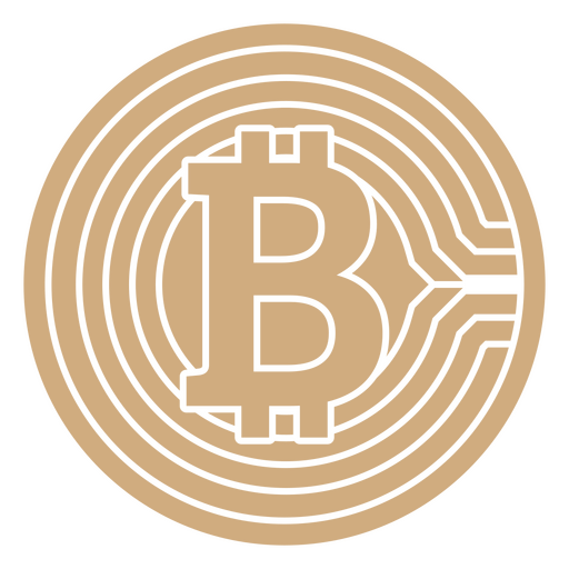 Bitcoin simple coin symbol currency icon PNG Design