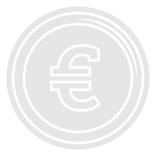 Euro simple moneda s?mbolo icono de moneda