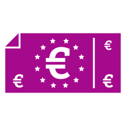 ícone de moeda do símbolo de conta simples do euro Desenho PNG