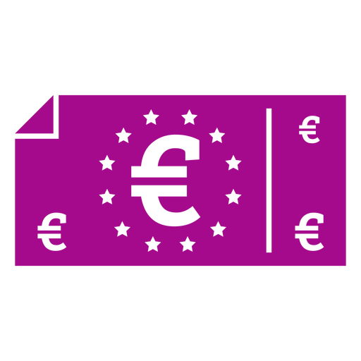 ícone de moeda do símbolo de conta simples do euro Desenho PNG