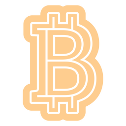 Bitcoin simple symbol currency icon PNG Design