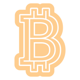 Icono de moneda de símbolo simple de Bitcoin