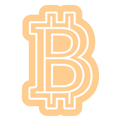 Icono de moneda de símbolo simple de Bitcoin Diseño PNG