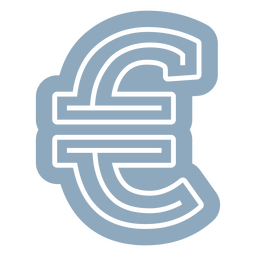 Euro simple símbolo moneda icono Transparent PNG