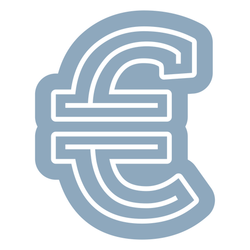 Euro simple symbol currency icon PNG Design