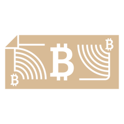 Bitcoin simple bill symbol currency icon PNG Design