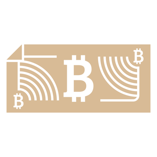 Bitcoin simple bill symbol currency icon PNG Design