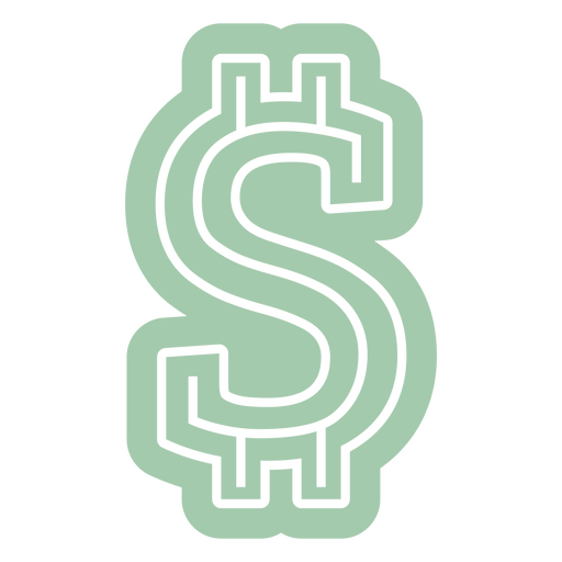 Icono de moneda de s?mbolo simple de d?lar Diseño PNG
