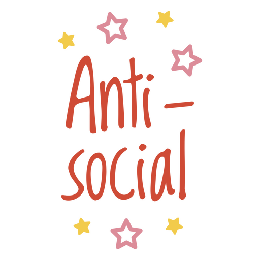 Citação social de pessoas anti-sociais Desenho PNG