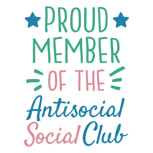 Citação do Anti Social Club Desenho PNG