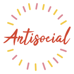 Cita de amigos antisociales Diseño PNG