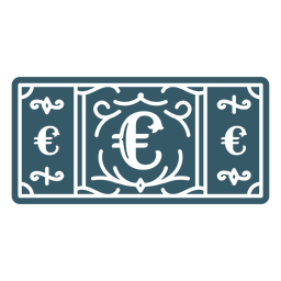 ícone da moeda da conta da economia do euro Desenho PNG