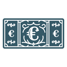 Euro economy bill currency icon PNG Design Transparent PNG