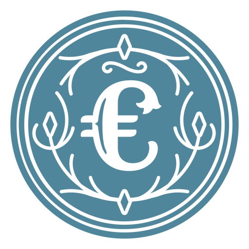 Euro economía moneda moneda icono Diseño PNG