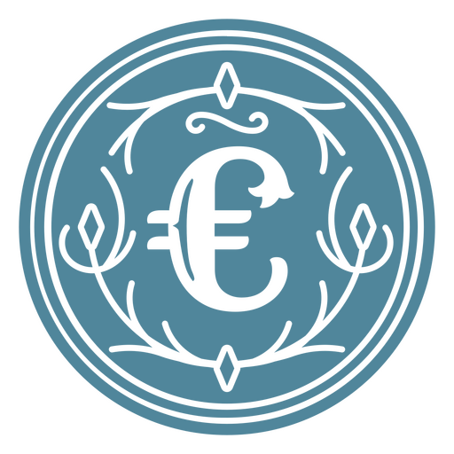 Euro economy coin currency icon PNG Design