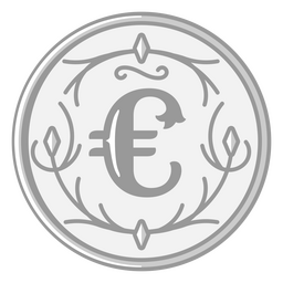 A economia do euro financia o ícone da moeda da moeda Desenho PNG