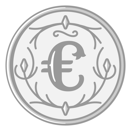 Euro economía financia moneda moneda icono Diseño PNG